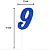 Vela Regina Pick Azul Glitter N°9 - Embalagem com 1 UN - Imagem 3