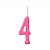 Vela Regina Parabéns Pink N°4 - Embalagem com 1 UN - Imagem 2