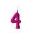 Vela Cintilante Regina Pink N°4 - Embalagem com 1 UN - Imagem 2