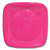Prato Quadrado Descartável Trik Trik Pink 15CM - Embalagem com 10 UN - Imagem 1