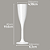 Taça de Champagne Strawplast Branca 120ML - Embalagem com 4 UN - Imagem 2