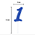Vela Regina Pick Azul Glitter N°1 - Embalagem com 1 UN - Imagem 3
