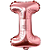 Balão Metalizado Rosé Letra I Tam 32'' - Embalagem com 1 UN - Imagem 1