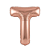 Balão Metalizado Rosé Letra T Tam 16'' - Embalagem com 1 UN - Imagem 1