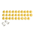 Kit Carimbos Blue Star Letras Glamour Amarelo - Embalagem com 31 Peças - Imagem 1