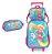 Kit Mochila Carrinho Lancheira Estojo Barbie Princesa Sereia - Imagem 1