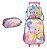 Kit Mochila Carrinho Lancheira Estojo Barbie Princesa Sereia - Imagem 6