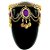 Tiara Cigana Testeira Ajustável 5 Cristais Roxo E Moedas - Imagem 2