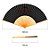 Leque Grande De Luxo Cigana Preto/Prata Com Renda - Imagem 4