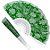 Leque Grande De Luxo Cigana Branco/Verde Com Renda - Imagem 5