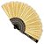 Leque Grande De Luxo Cigana Dourado Com Renda - Imagem 1