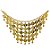 Colar + Brinco Dourado De Moedas Ciganas E Guisos Com Fecho - Imagem 2