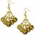 Colar + Brinco Dourado De Moedas Ciganas E Guisos Com Fecho - Imagem 3