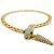 Colar Gargantilha Dourado Corrente De Cobra Com Zircônias - Imagem 2