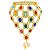 Pulseira Bracelete Medalhão Colorido Cigana Odalisca C/ Anel - Imagem 2