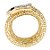 Pulseira Bracelete Espiral Tubular Cobra Dourada C/ Zircônia - Imagem 4
