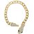 Pulseira Dourada Corrente De Cobra Com Zircônias - Imagem 2