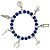 Pulseira Adorno Enfeite P/ Quartinha Orixá Ogum Azul Marinho - Imagem 1