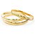 Pulseira Dourada Trio Argolas Lisas - Imagem 1