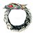 Pulseira Serpente Chumbo Com Pedraria Colorida - Imagem 2