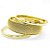 Pulseira Dourada Trio Bracelete Largo Com Textura - Imagem 1