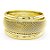 Pulseira Dourada Trio Bracelete Largo Com Textura - Imagem 2