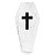 Mini Caixão Branco Com Cruz Para Ritual - Imagem 1
