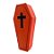 Mini Caixão Vermelho Com Cruz Para Ritual - Imagem 4