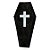 Mini Caixão Preto Com Cruz Para Ritual - Imagem 1