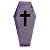 Mini Caixão Roxo Com Cruz Para Ritual - Imagem 1