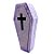 Mini Caixão Roxo Com Cruz Para Ritual - Imagem 4