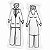 Dupla Casal Homem/Mulher Branco Boneco de Pano 14cm Vodu Magia Voodoo Ritual Quimbanda Bruxaria Umbanda - Imagem 1