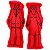 Dupla Casal Homem/Mulher Vermelho Boneco de Pano 14cm Vodu Magia Voodoo Ritual Quimbanda Bruxaria Umbanda - Imagem 1