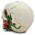 Estatueta Cranio De Caveira C/ Rosas Em Resina 11Cm - Imagem 4