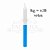 Vela Palito De Parafina 1Kg Branco/Azul - Imagem 2