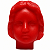 Vela De Magia Cabeça Feminina Vermelho - Imagem 1