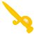 Vela De Magia Espada Adaga Amarelo - Imagem 1