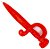Vela De Magia Espada Adaga Vermelho - Imagem 1