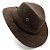 Chapéu Boiadeiro Em Camurça Vaqueiro Country Marrom Escuro - Imagem 1