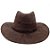 Chapéu Boiadeiro Em Camurça Vaqueiro Country Marrom Escuro - Imagem 6