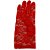 Luva Curta De Renda Vermelha Floral Para Pombagira - Imagem 2