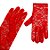 Luva Curta De Renda Vermelha Floral Para Pombagira - Imagem 3