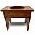 Suporte Banco Atabaque 1 Furo Mdf Premium Entalhado C/ Folha - Imagem 1
