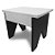 Banco P/ Preto Velho Simples Bicolor Branco/Preto Mdf/Mdp - Imagem 2