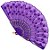 Leque Simples Roxo/Roxo Cigana Com Paete E Renda - Imagem 1