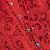 Corset Feminino Jacquard Vermelho C/ Hastes e Amarração Ajustável S/ Busto - Imagem 3