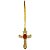 Mini Espada Punhal Dourado Cigano Longo C/ Cristal P/ Assentamento - Imagem 4