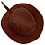 Chapéu Boiadeiro C/ Três 3 Furos Camurça Boiadeiro Chocolate - Imagem 5