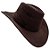 Chapéu Camurça Dobravel C/ Botão Lateral Boiadeiro Marrom Escuro - Imagem 1
