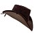 Chapéu Camurça Dobravel C/ Botão Lateral Boiadeiro Marrom Escuro - Imagem 2